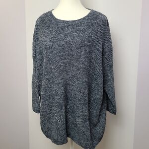 J.Jill Cable Knit Sweater Women’s M Crewneck 3/4 Sleeve Cozy Knit Pullover